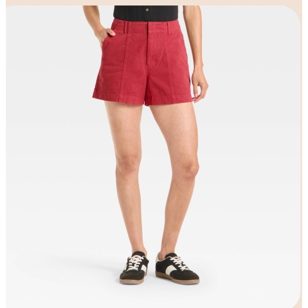 Universal Thread High Waist Red Women's Shorts - Picture 3 of 9
